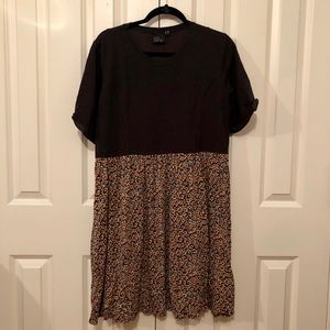 ASOS Curve Plus Size black and floral dress